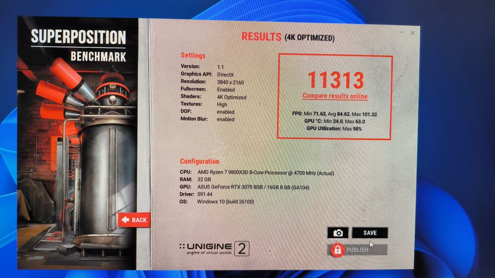 PC Gaming Ryzen 7 9800X3D/RTX3070/32GB RAM/SSD 2TB/650W PSU/Kian White