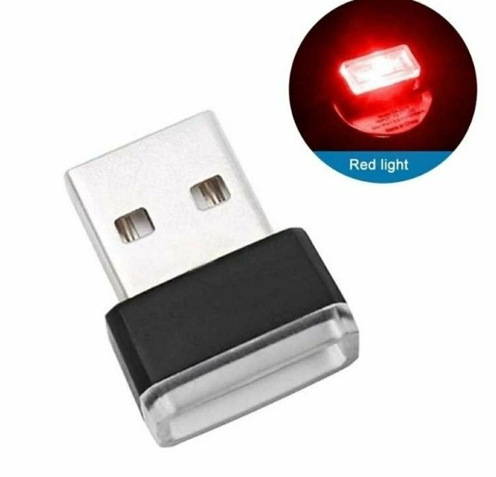 Mini stick USB cu lumină LED  ambientală. Laptop, PC, Masina.