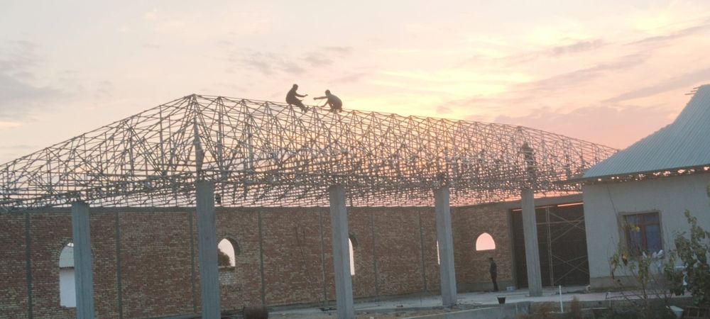 Иморат том кисмини ферма билар ёпамиз парник навес хам киламиз