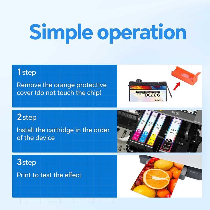 Nestink 937 XL 937XL касети за НР (1 черна 1 циан 1 магента 1 жълта)