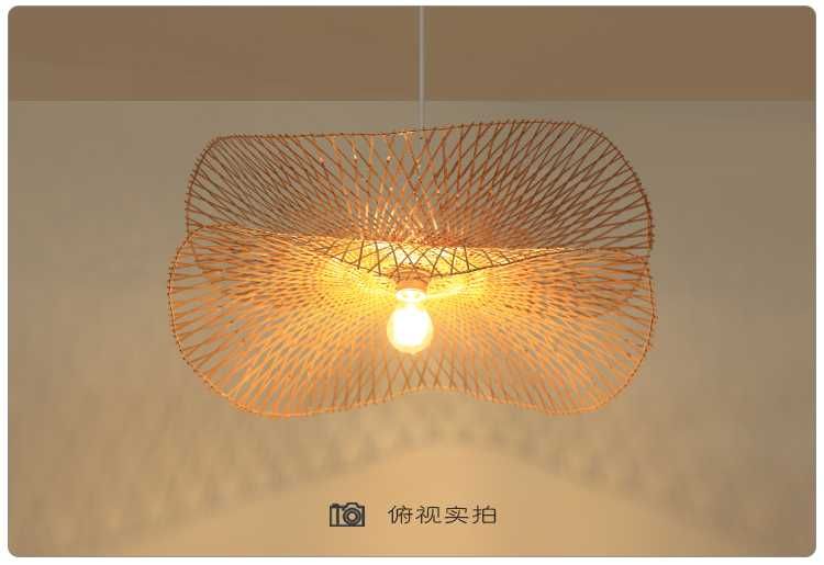 Полилей бамбук висящ лампи в китайски стил Японски дзен арт ръчно