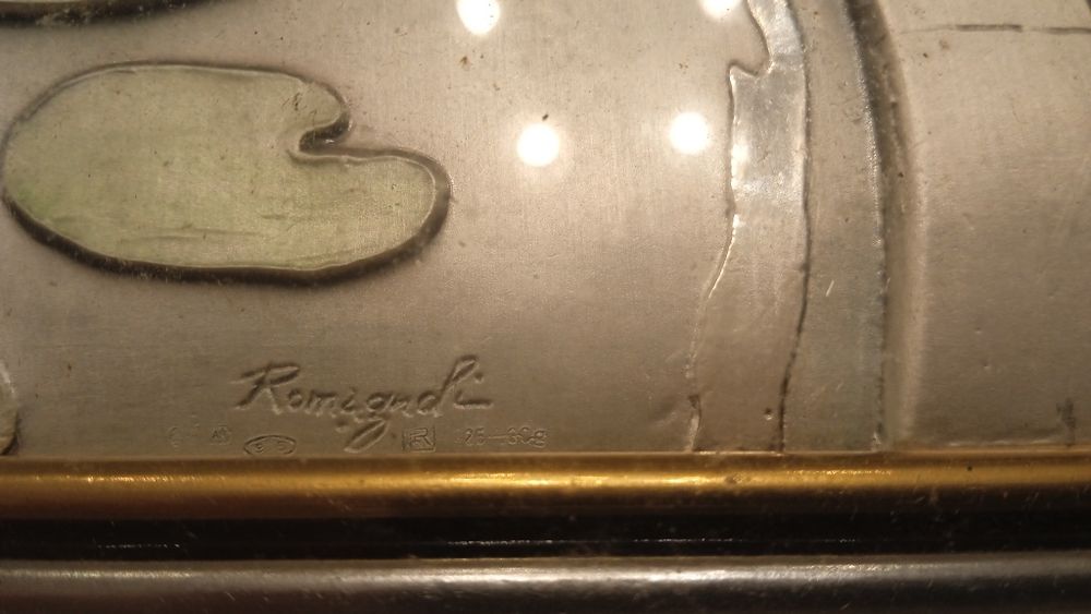 120g argint 925-Anotimpurile-4 tablouri Romagnoli-arta argint Italia