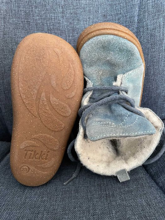 Ghete de iarna Tikki piele naturala, marimea 23