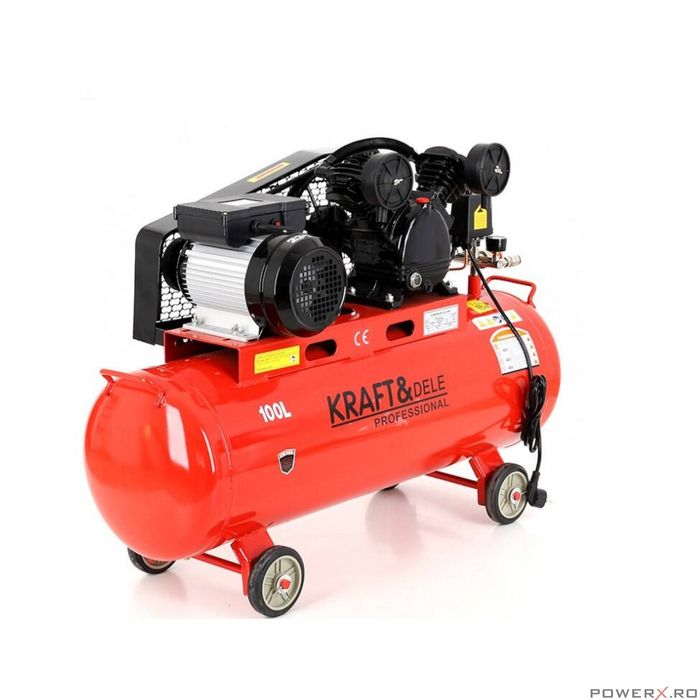 Compresor 100 litri, 2 pistoane pe ulei, 220V, 480 l/min, motor
