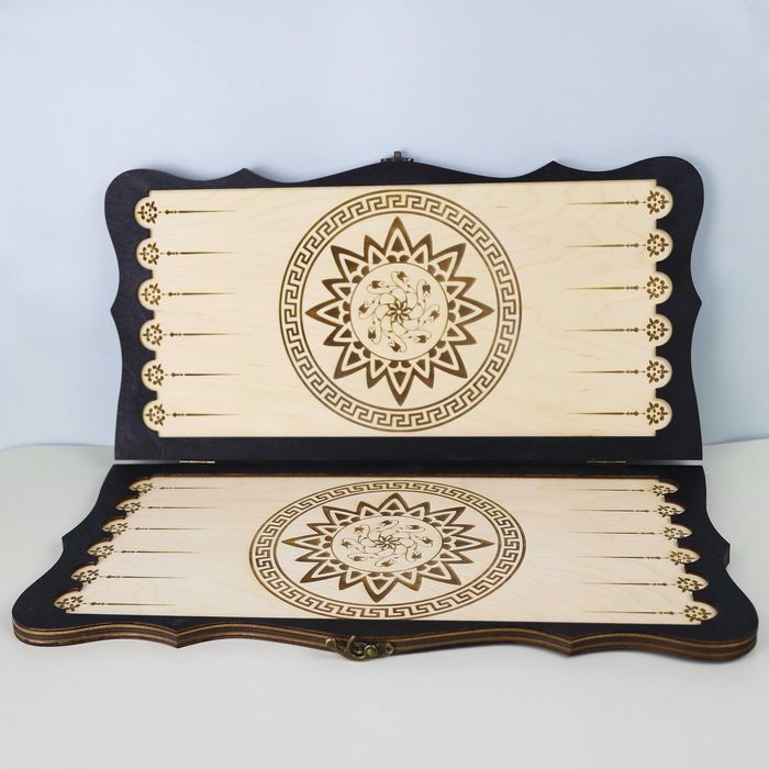 Нарды деревянные, нарды резные черные