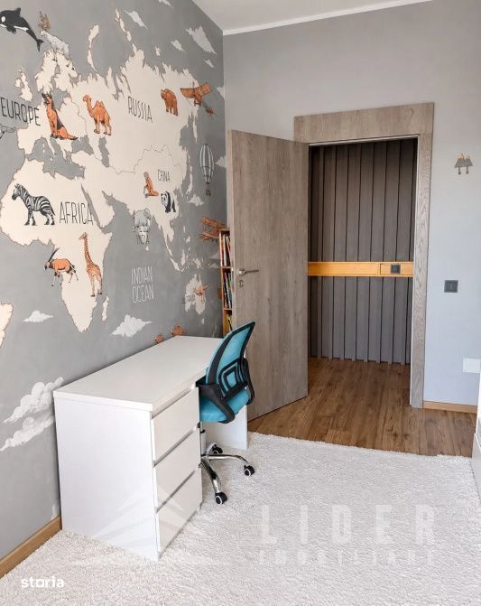 Apartament cu 3 camere de vanzare in Buna Ziua, mobilat si utilat.