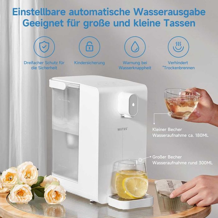 Диспенсър за вода с филтър Watus Hot Water Dispenser,Гаранция