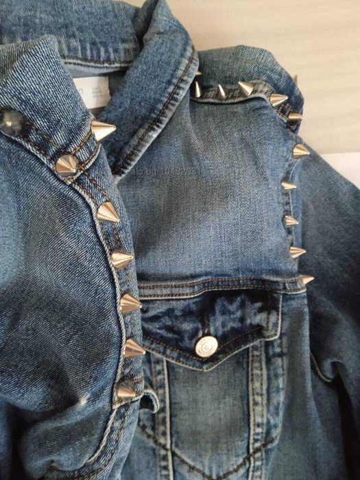 Жакет Яке дънково с камъни Сваровски размер L