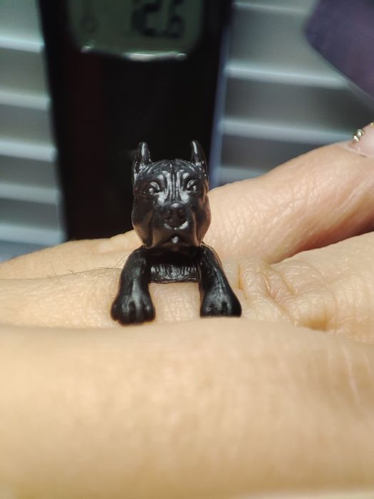 Пръстен с куче Питбул