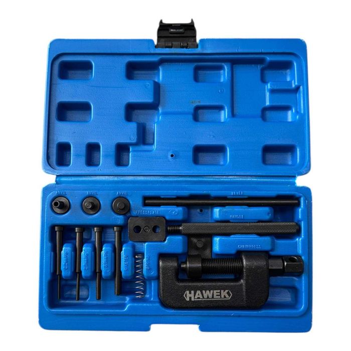 Комплект за разнитване и занитване на вериги, 13 части – HAWEK
