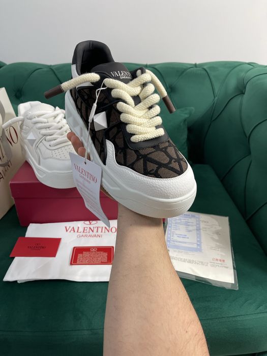 Adidasi Valentino One Stud piele naturala Full Box colectie noua