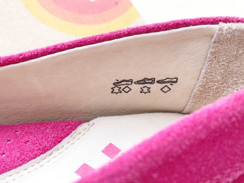 Страхотни кожени обувки UMI номер EUR 33, UK 1, US 1.5 цвят Fuschia