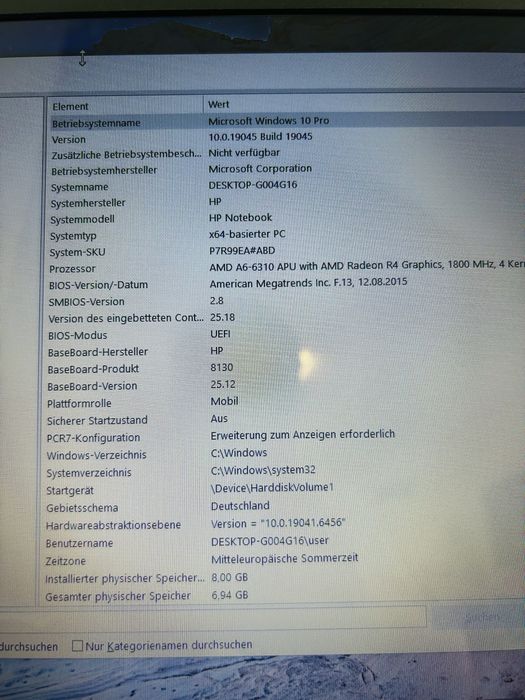 Laptop HP  17-p110ng