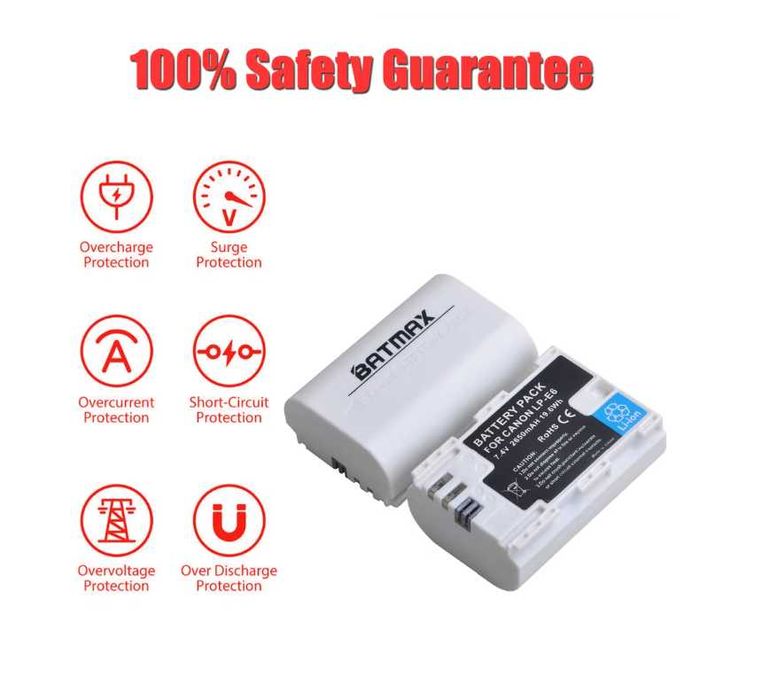 Батерия LP-E6N , LP-E6NH , LP-6 за Canon R , R5 , R6 , R7 , 80D , 90D