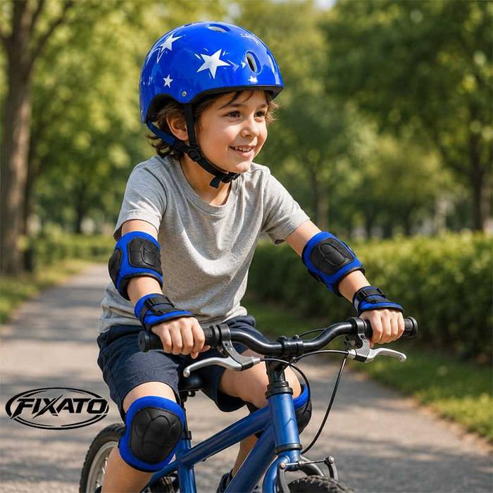 Set Protectie Pentru Copii 7 in 1, Casca, Genunchiere, Cotiere si Aparatori Incheieturi pentru Bicicleta, Trotineta, Role