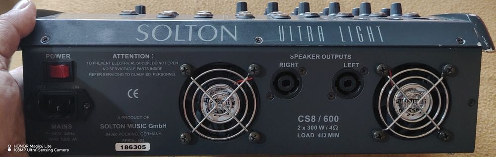 Пулт - Пауър Миксер. SOLTON - 2×300. ПЕРФЕКТЕН