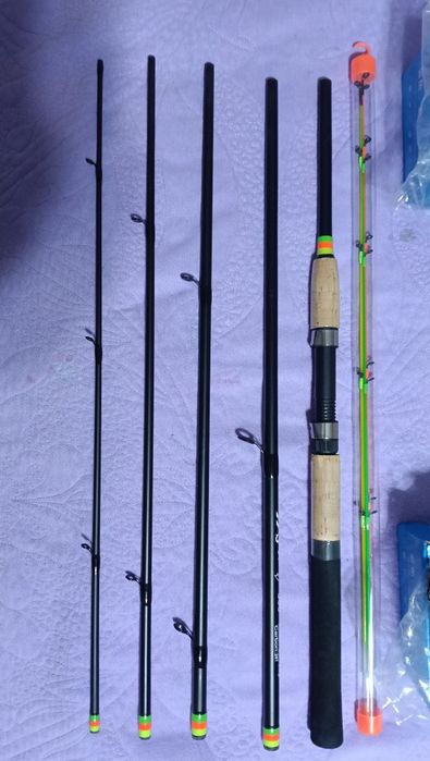 Комплект от въдици и макари за риболов на фидер