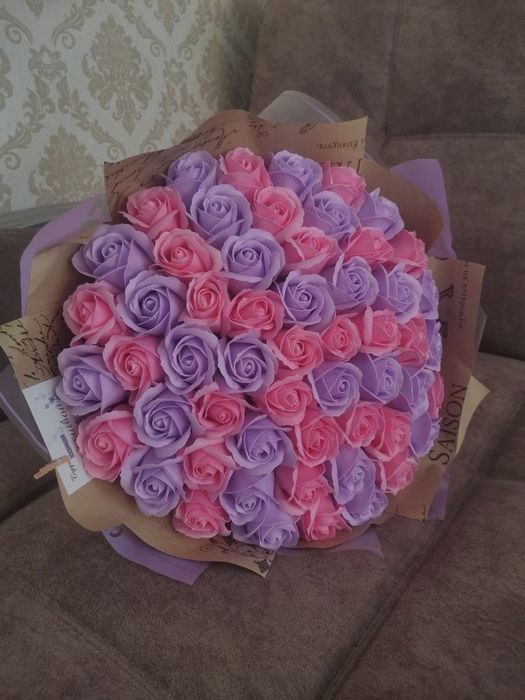 Buchet flori sapun(oferta,trandafiri,8martie)
