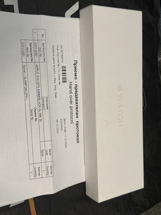 ЗАПЕЧАТАН 42mm Apple watch 10 Vivacom Гаранция 2027 г. Jet Black