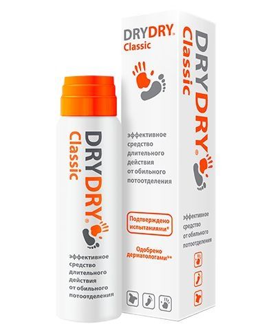 Антиперспиранты dry dry от обильного потовыделения. Для ног подмышек