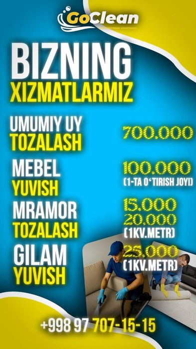 Go clean - Generalniy uborka xizmati