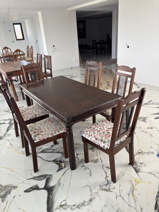 Masa cu scaune lemn 6 persoane