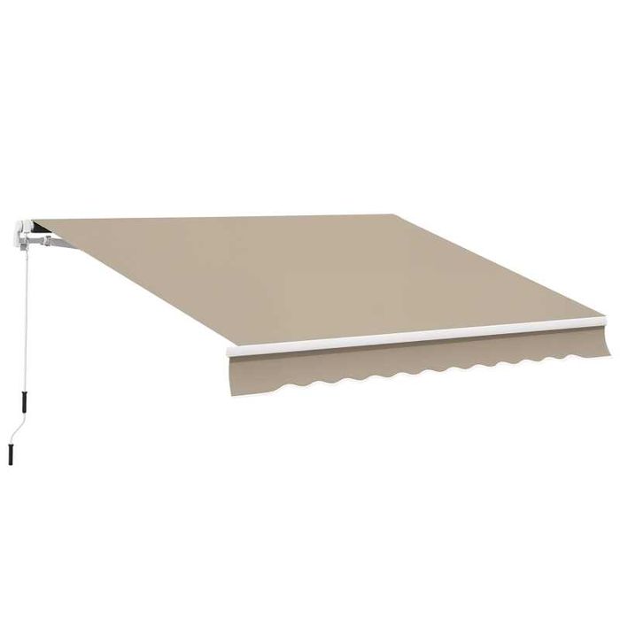 Тента Outsunny, регулируема скоба, тента за вътрешен двор, 3,95 x 3 м