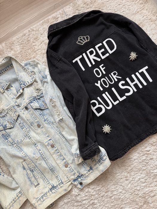 Дънкови якета връхни дрехи ръчна изработка