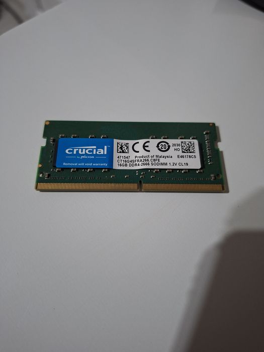 Memorie Ram crucial  ddr4 16gb. Laptop