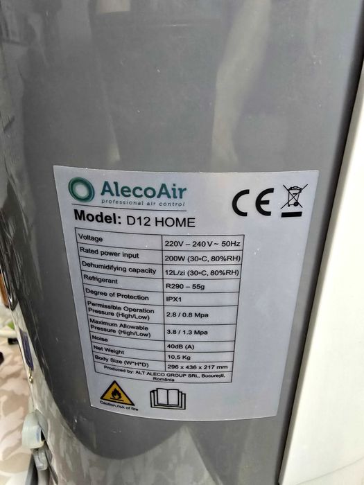 Dezumidificator Aleco Air D12 Home