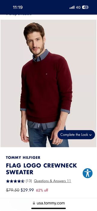 Свитер Tom Hilfiger оригинал