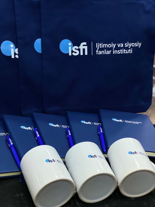 Logo tushurilgan bloknot paket bakal ruchka futbolka kepka statuetkala