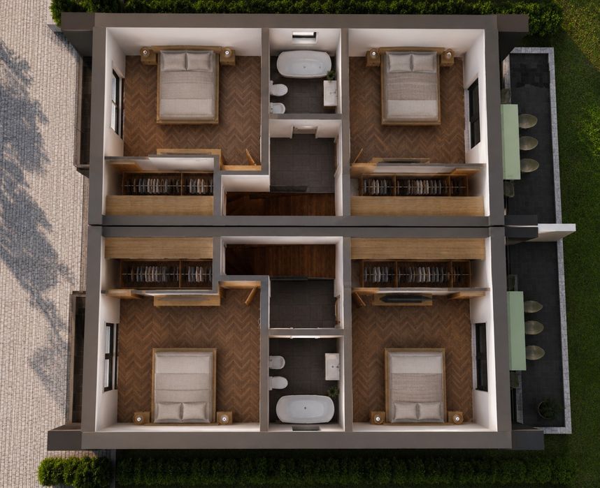 Duplex in curs de constructie in cartier AFI ARED