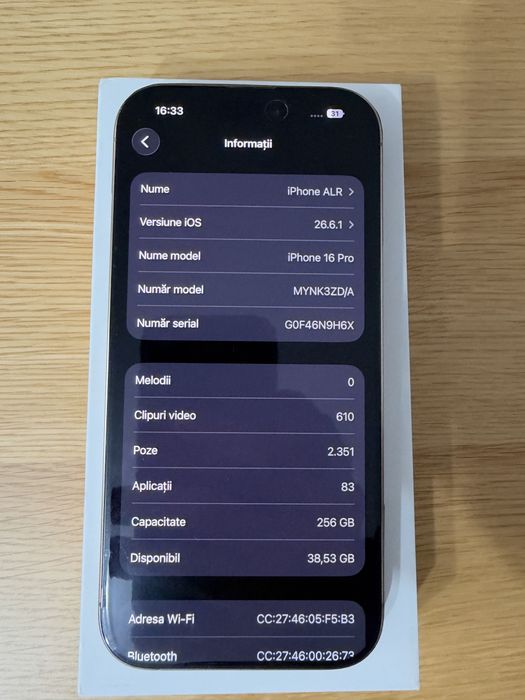 Iphone 16 pro 256 GB