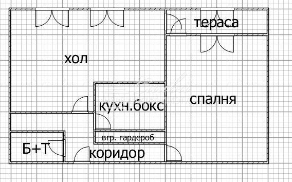 Двустаен апартамент-кв. Център