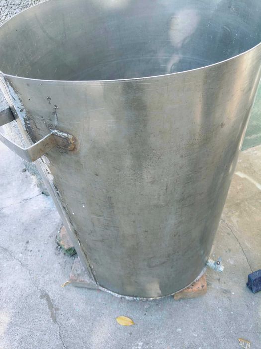 Recipient/butoi inox alimentar-150 litri cu stut de scurgere