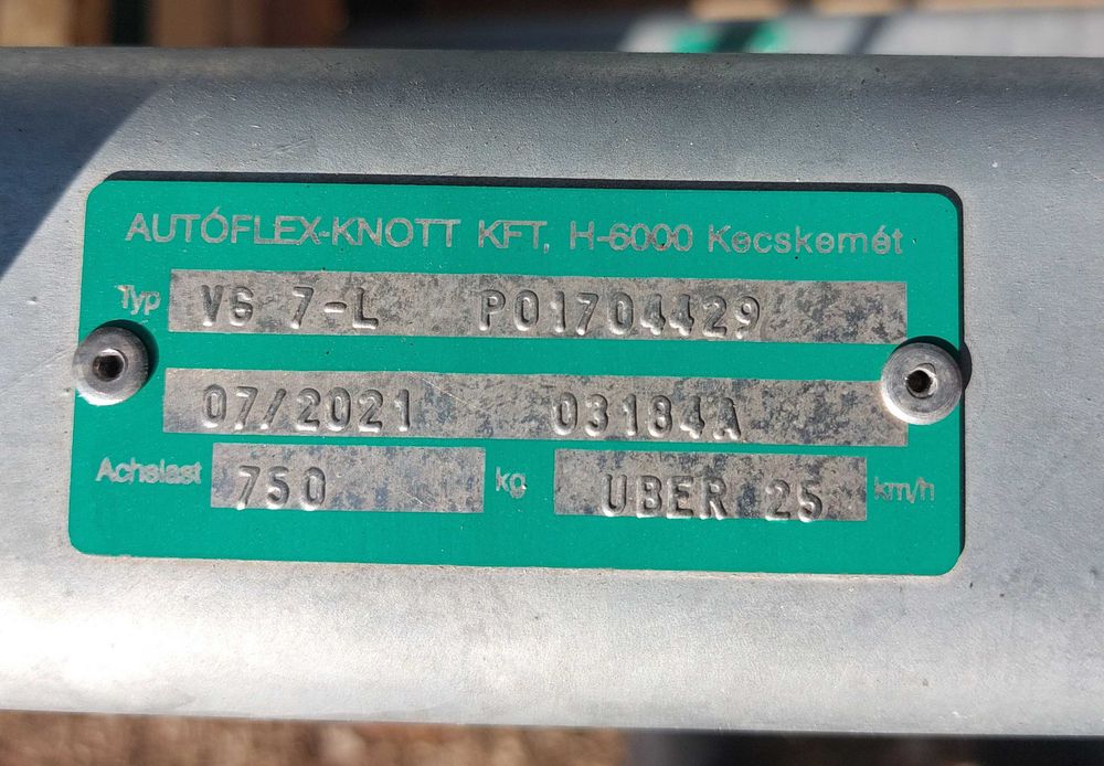 Торсионни мостове за ремаркета марка KNOTT 750kg