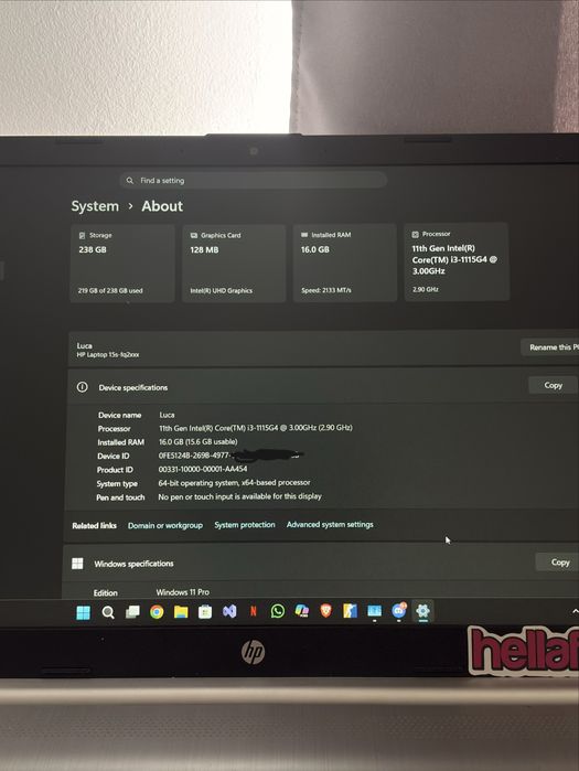 Vand laptop HP+tastatura Apple