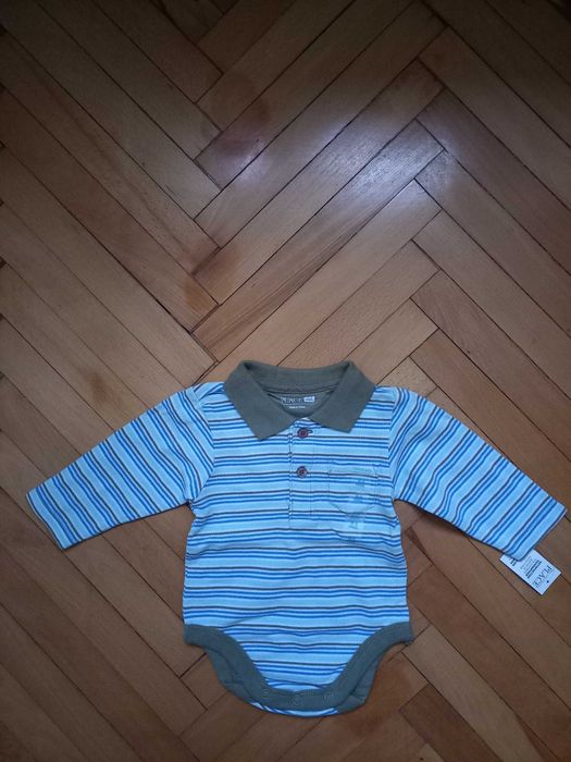 Body camasa bebe cu maneca lunga NOU cu ETICHETA 0 – 3 luni