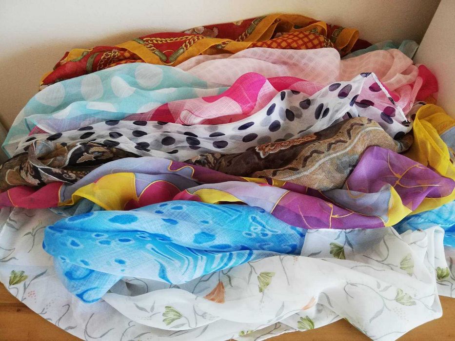 Дамско фишу от шифон 9 бр. ПАКЕТНА цена