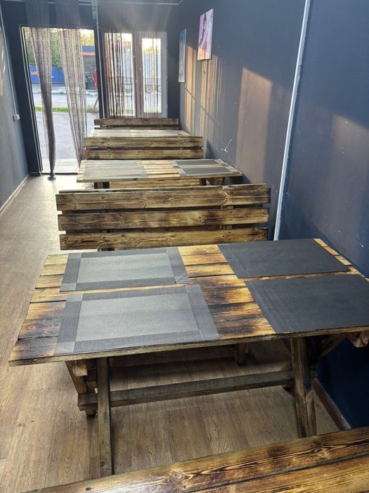 Столы со скамейками