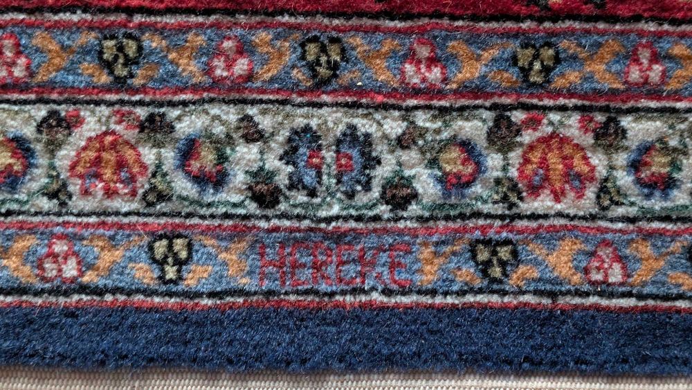 Covor Hereke semnat, lucrat manual, din lana, 2 x 3 m, 360000 nod/mp