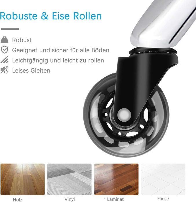 Въртящ се стол с колелца регулируем 180 кг салонен стол