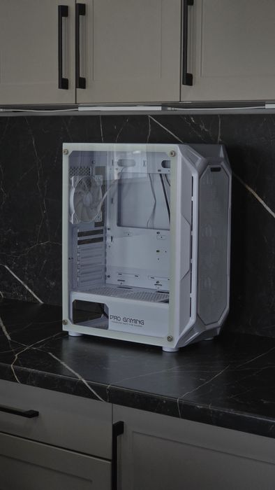 Carcasa PC Pro Gaming Hive White, Middle Tower, ATX, fara sursa, 4x ARGB FAN + Controller ARGB