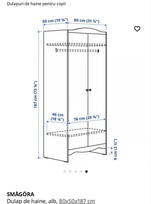 Vand Dulap de haine pretabil pentru camera copilului