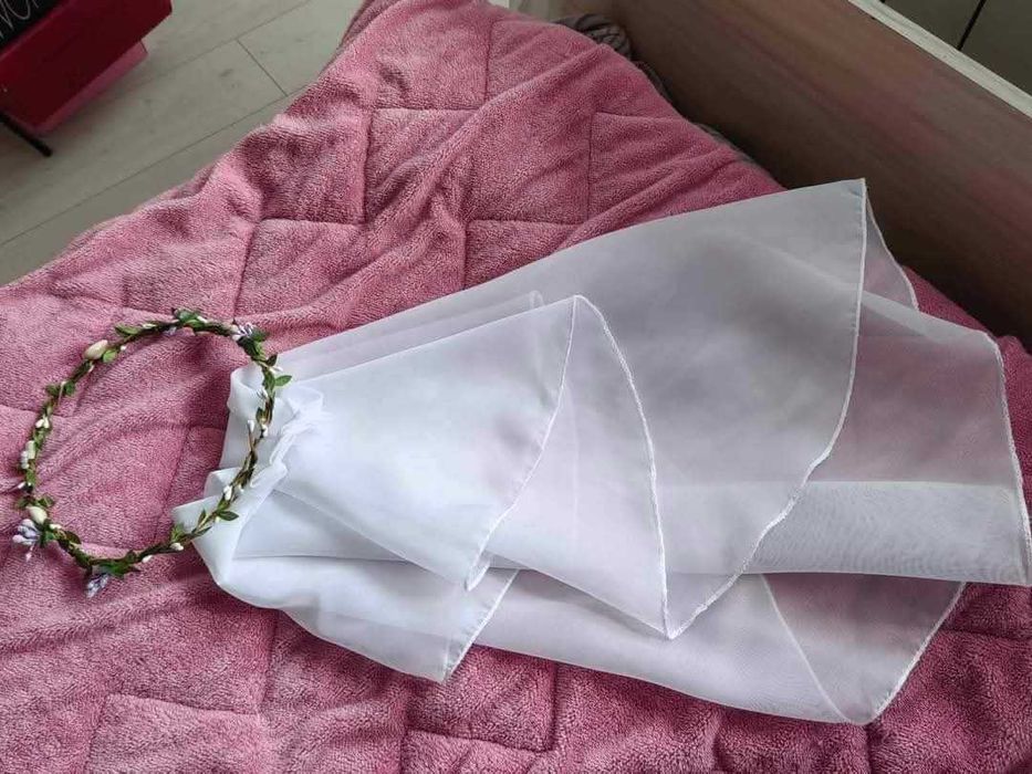 Морски, сватбен воал венец