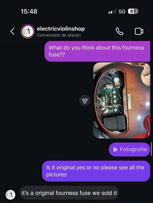 Vand vioara ZETA FOURNESS originala din AMERICA