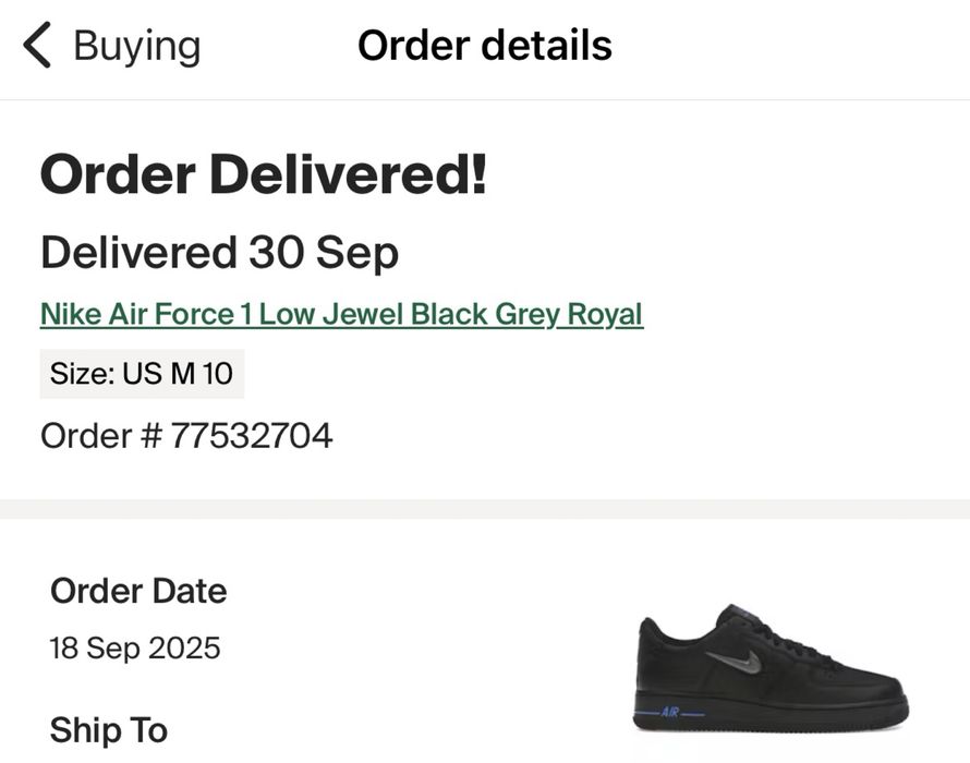 Оригинални черни Airforce 1 Low Jewel Black Grey Royal 44