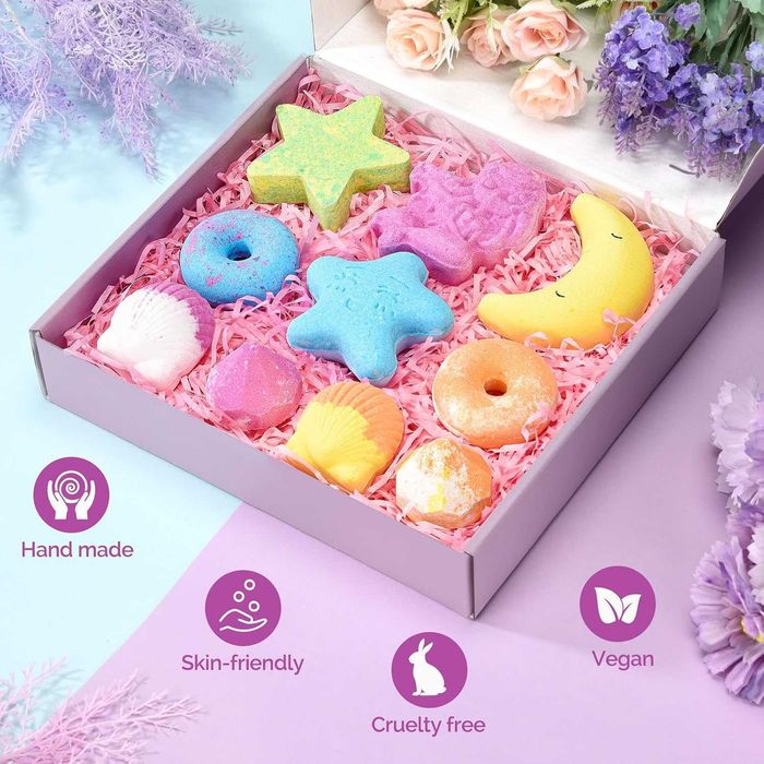 Коледен подарък: DUAIU бомбички за вана, комплект от 10 броя