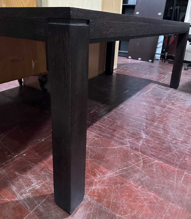 Masa din lemn masiv de stejar Wenge; Masa dining cu blat 200x100 cm